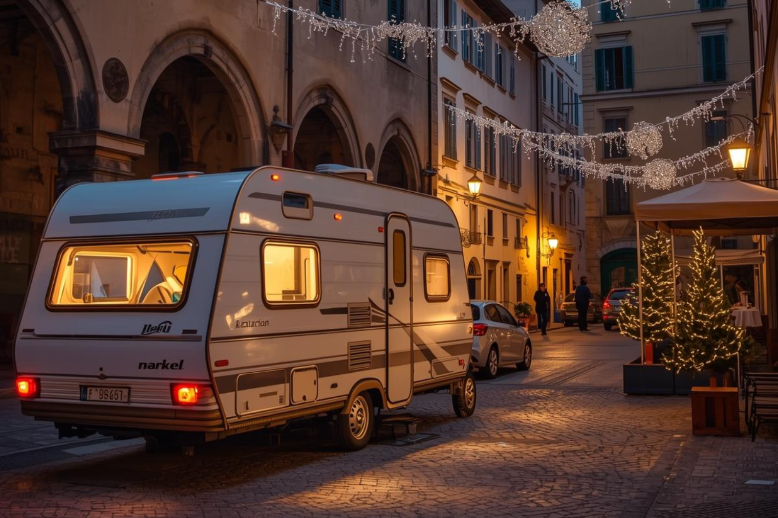 Natale a Chiusi in Camper nel centro storico illuminato